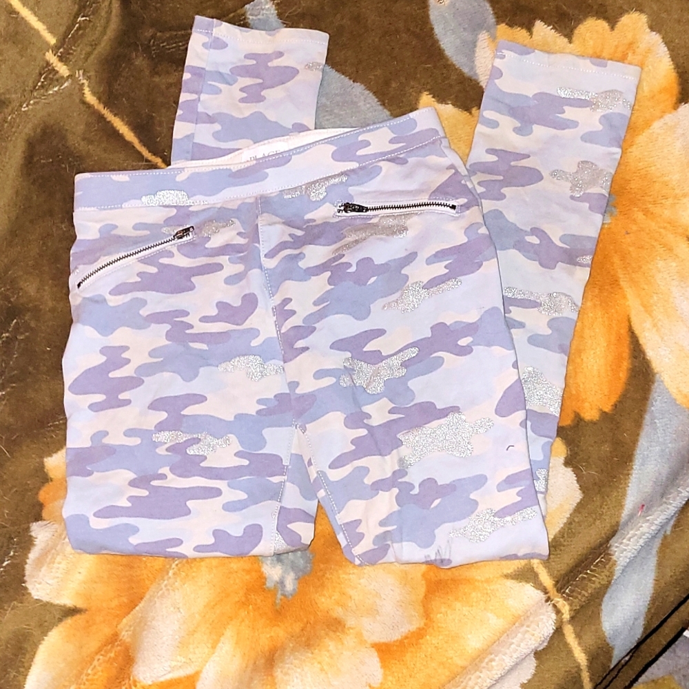 Glittery camo pants